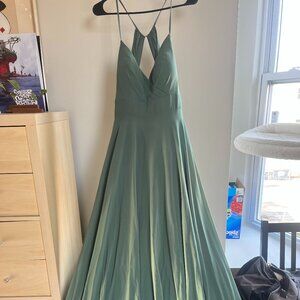 Azazie A12 Sage Green Bridesmaid Dress – Hemmed